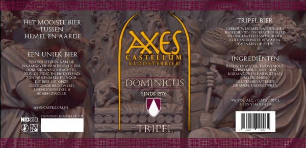 Axes Castellum Kloosterbier Dominicus Tripel