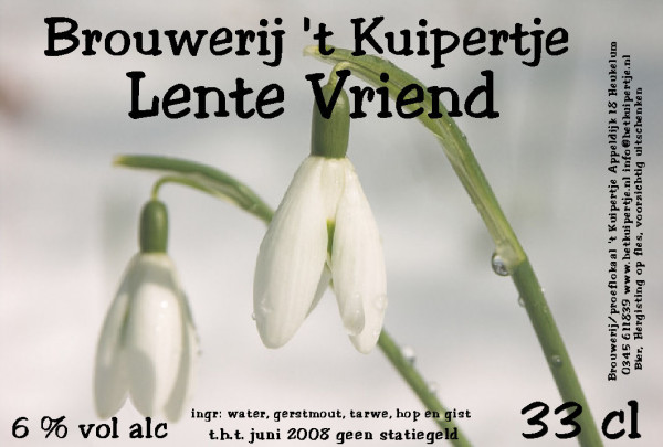 Brouwerij 't Kuipertje Lente Vriend