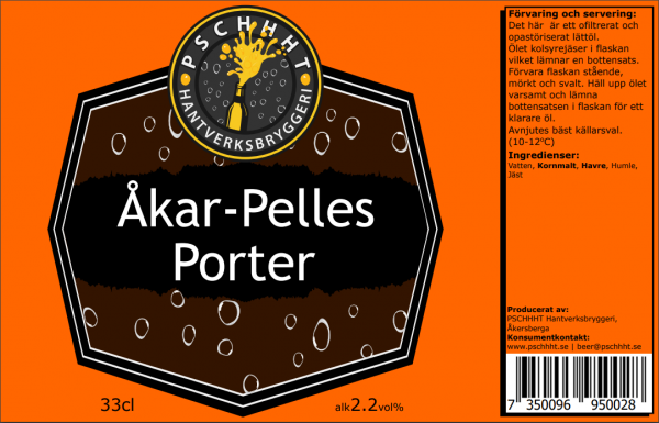 PSCHHHT Hantverksbryggeri Åkar-Pelles Porter