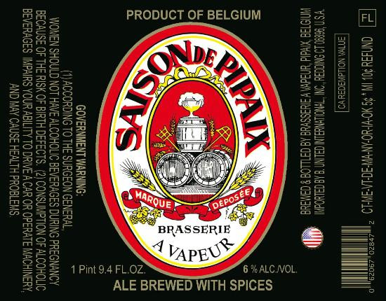 Brasserie à Vapeur Saison de Pipaix