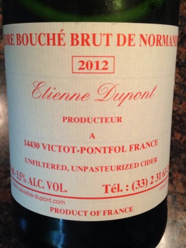 Domaine Famille Dupont Cidre Bouché 2012
