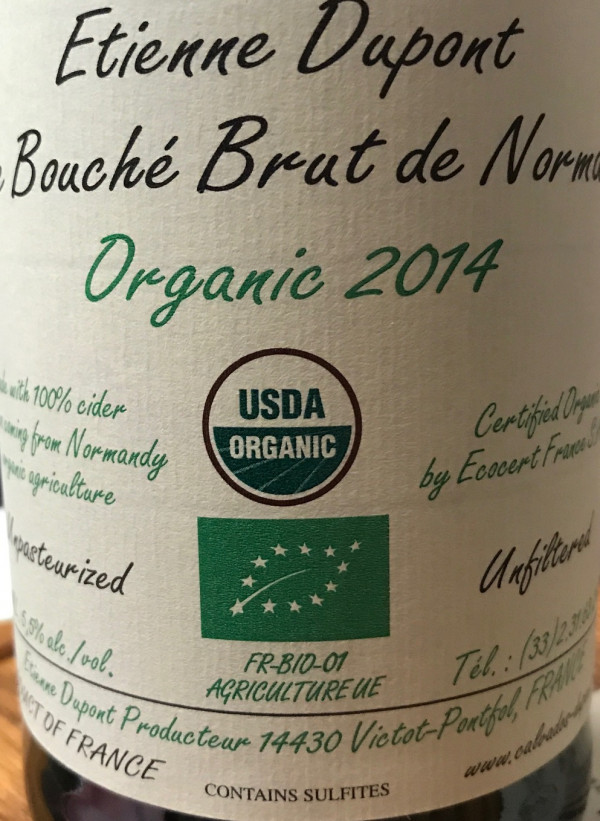 Domaine Famille Dupont Cidre Biologique 2014