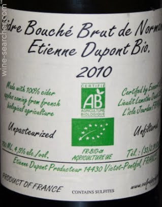Domaine Famille Dupont Cidre Biologique 2010
