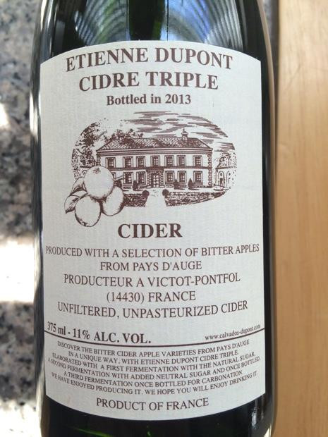 Domaine Famille Dupont Cidre Triple 2013
