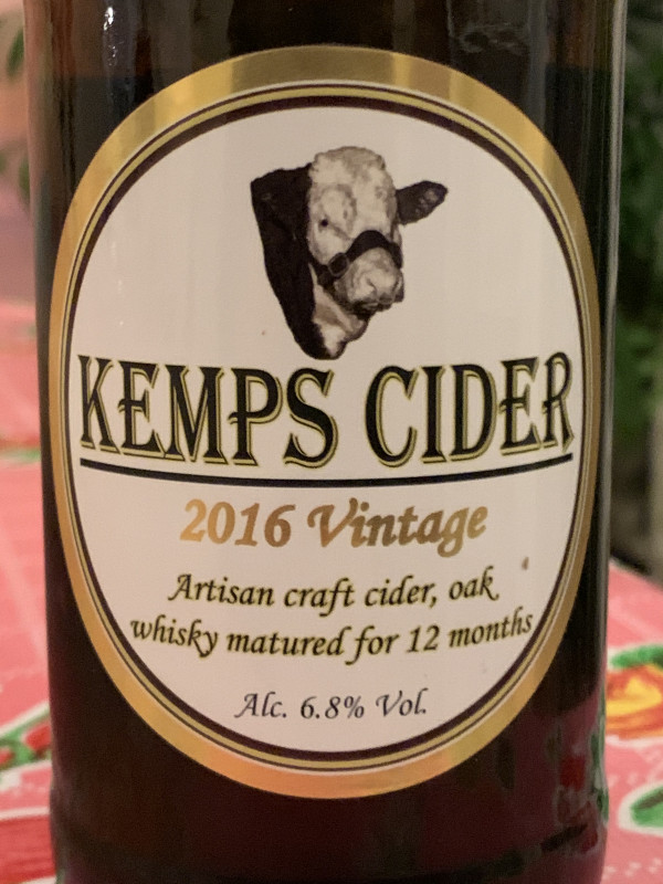 Kemps Cider 2016 Vintage