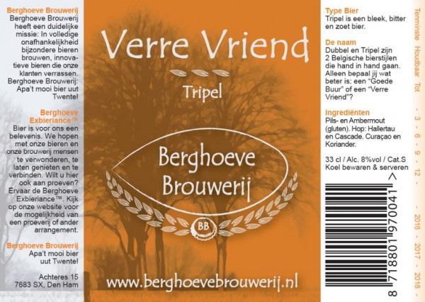 Berghoeve Brouwerij Verre Vriend