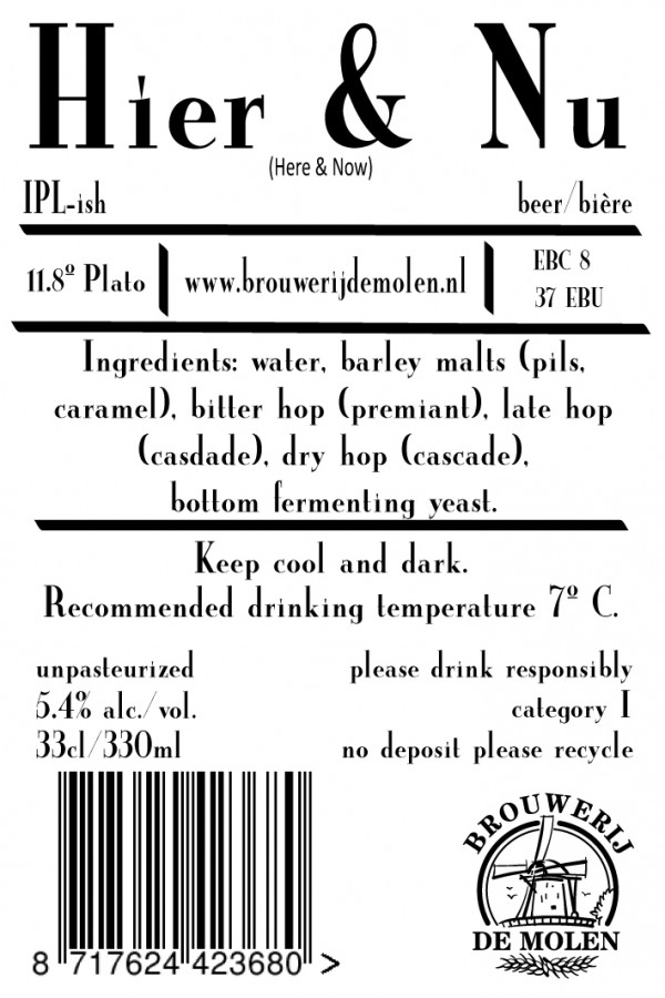 Brouwerij De Molen Hier & Nu