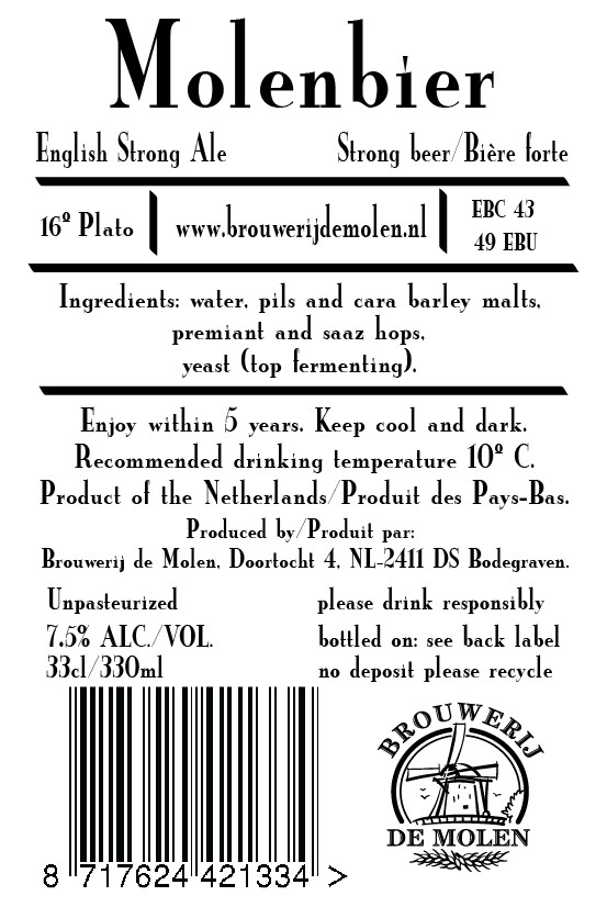 Brouwerij De Molen Molenbier (7.5%)
