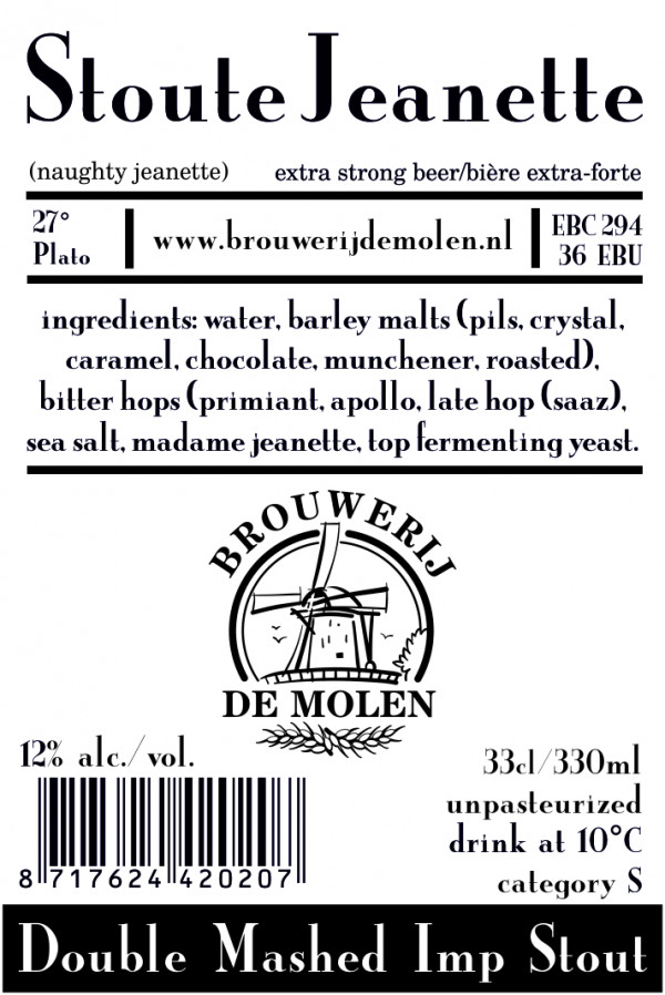 Brouwerij De Molen Stoute Jeanette