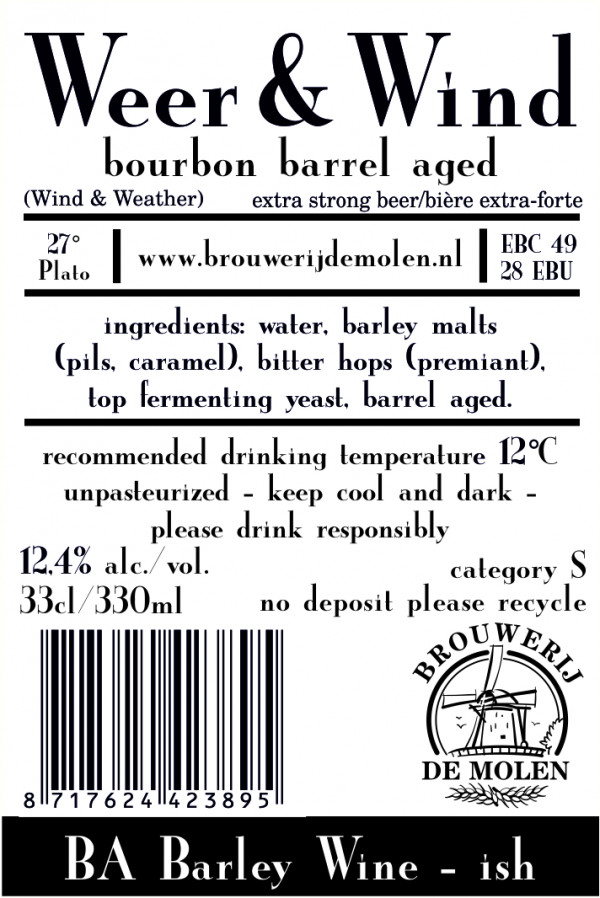 Brouwerij De Molen Weer & Wind Bourbon BA