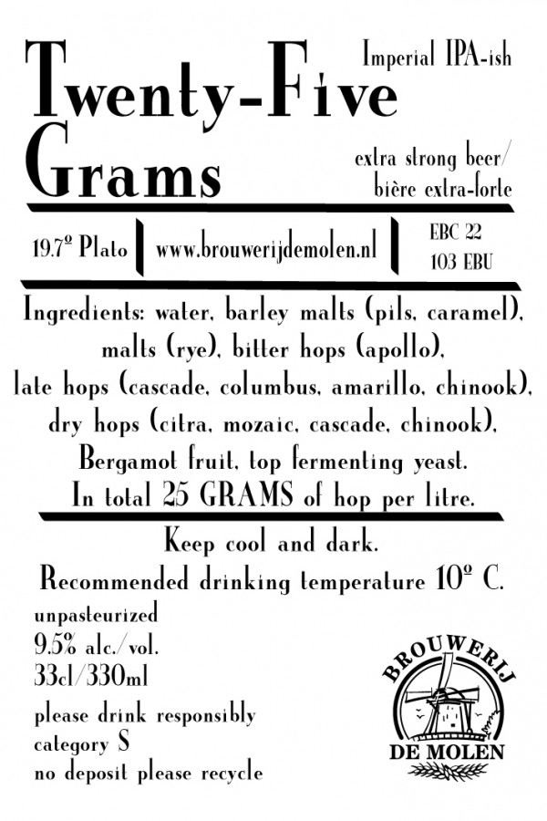 Brouwerij De Molen Twenty-Five Grams