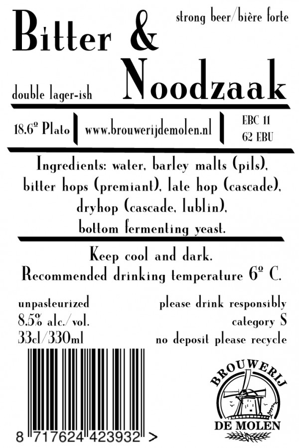 Brouwerij De Molen Bitter & Noodzaak