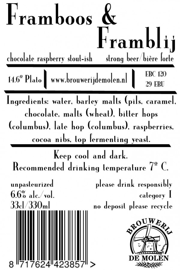 Brouwerij De Molen Framboos & Framblij