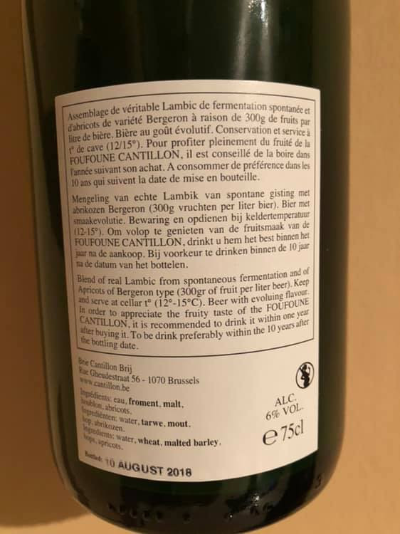 Brasserie Cantillon Fou' Foune (2018)