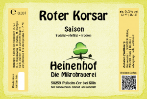 Heinenhof - Die Mikrobrauerei Roter Korsar