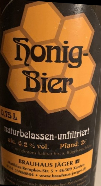 Brauhaus Jäger (Bier Manufaktur Xanten) Honigbier