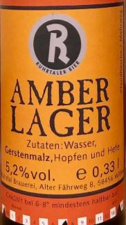 Ruhrtal Brauerei Amber Lager