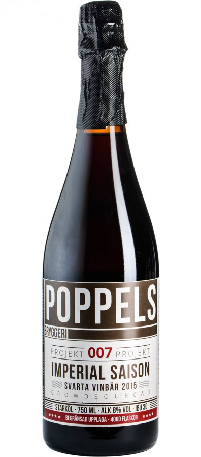 Poppels Bryggeri Projekt 007 Imperial Saison Svarta Vinbär