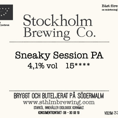 Stockholm (Sthlm) Brewing Co. Sneaky Session PA