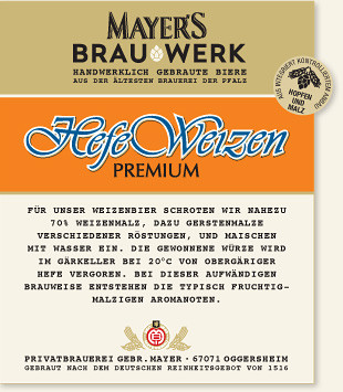 Privatbrauerei Gebr. Mayer Hefe Weizen Premium