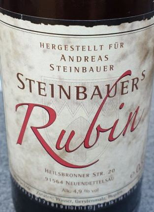 Unknown Origin - Germany/Austria/Switzerland (Brauerei Nemo Namenlos) Steinbauers Rubin