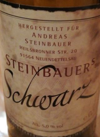 Unknown Origin - Germany/Austria/Switzerland (Brauerei Nemo Namenlos) Steinbauers Schwarz