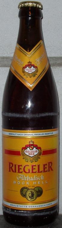 Fürstlich Fürstenbergische Brauerei Riegeler Altbadisch Bock Hell