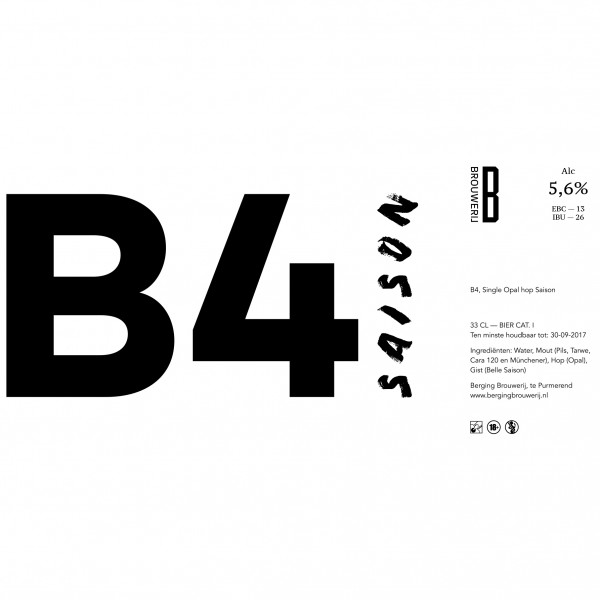 Berging Brouwerij B4 | Saison