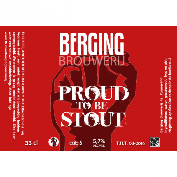 Berging Brouwerij Proud to be Stout