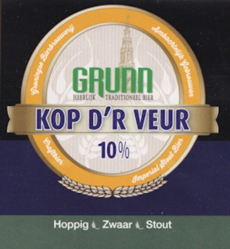 Groningse Bierbrouwerij Grunn Kop d'r Veur