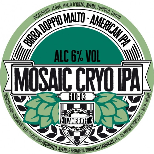 Birrificio Lambrate 60D - 03 Mosaic Cryo IPA