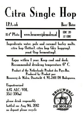 Brouwerij De Molen Citra Single Hop