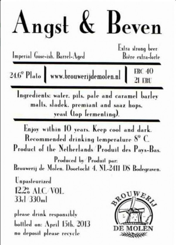 Brouwerij De Molen Angst & Beven