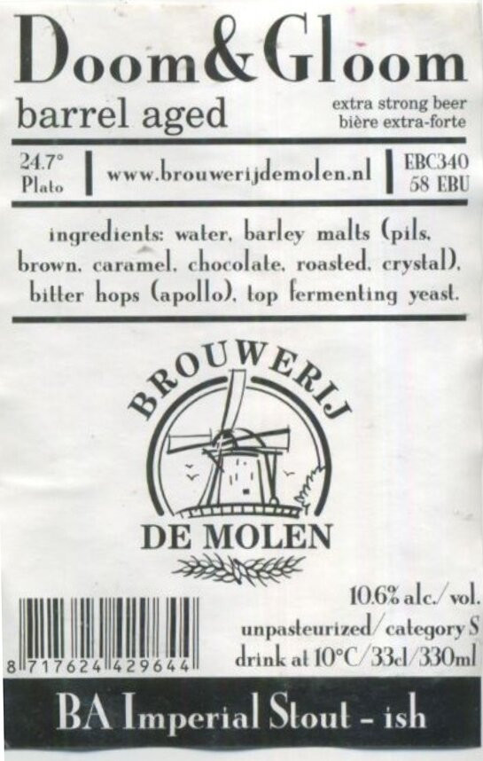 Brouwerij De Molen Doom & Gloom Barrel Aged
