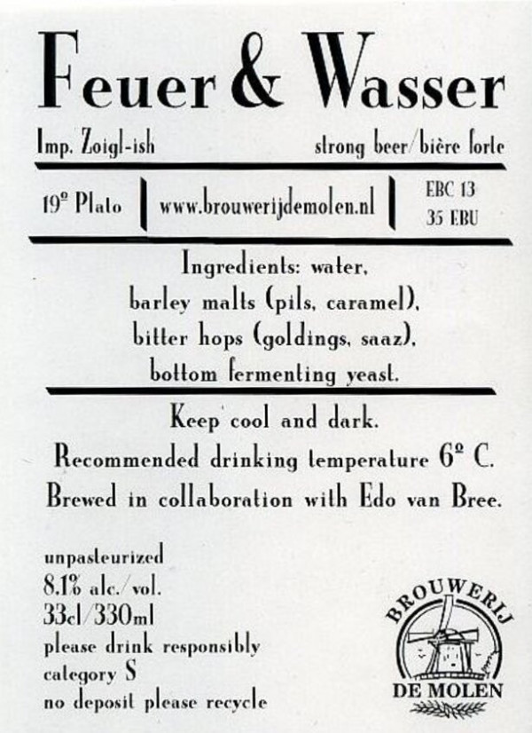 Brouwerij De Molen Feuer & Wasser