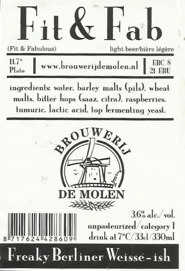 Brouwerij De Molen Fit & Fab