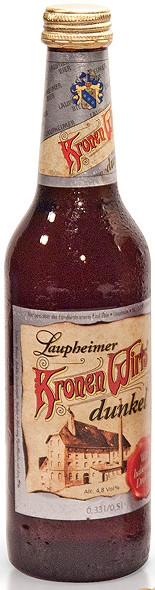 Kronenbrauerei Laupheim (Laupheimer) Kronen Wirts Dunkel