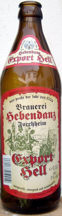 Brauerei Hebendanz Export Hell
