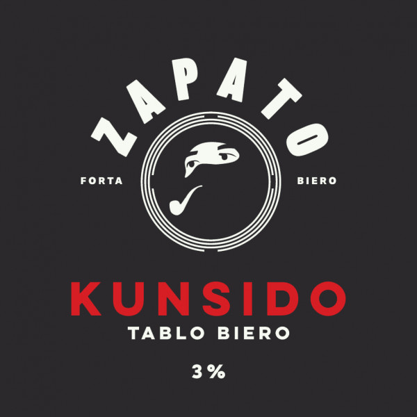 Zapato Brewery Kunsido Tablo Biero