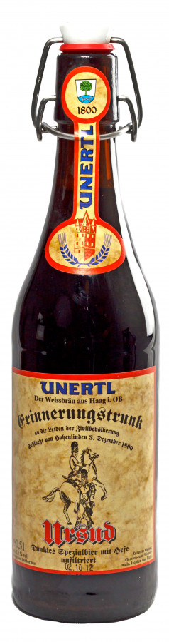 Unertl Weißbier Ursud Erinnerungstrunk