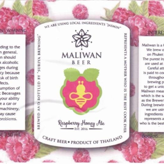 Suriya Brewing Maliwan Raspberry Honey Ale