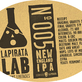 Cerveses La Pirata Lab Nº 005 New England IPA