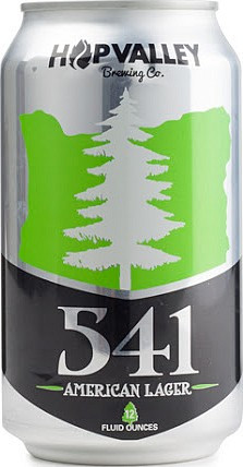 Hop Valley Brewing Company 541 American Lager