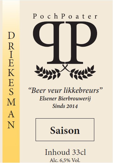 PochPoater - Elsener Bierbrouwerij Driekesman Saison