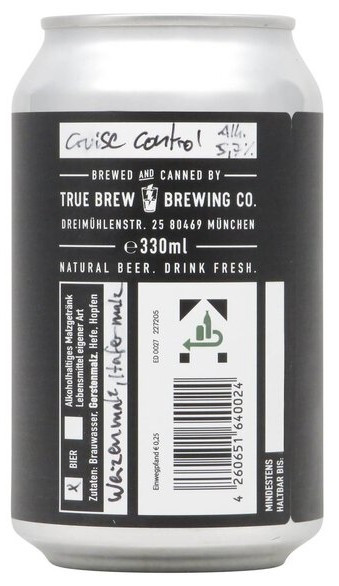 True Brew Brewing Company Cruise Control