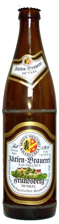 Aktienbrauerei Kaufbeuren Frundsberg Dunkel