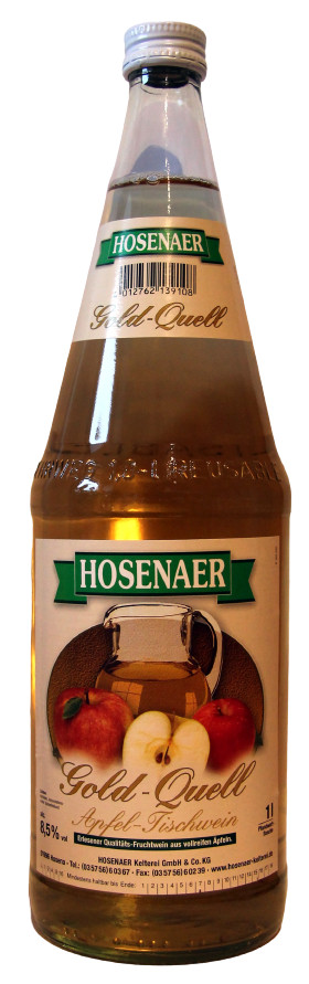 Hosenaer Kelterei Gold-Quell Apfel-Tischwein