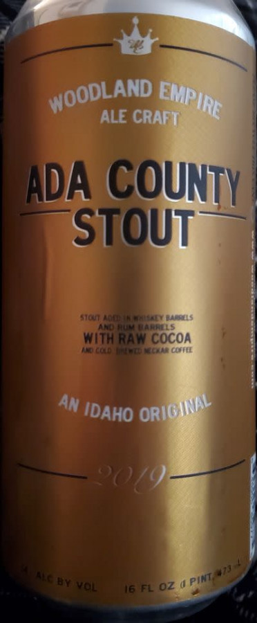 Woodland Empire Ale Craft Ada County Stout  (2019)