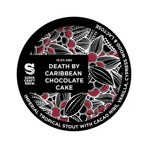 Siren Craft Brew Death by Caribbean Chocolate Cake 2018