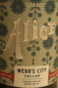 Green Bench Brewing Co. Webb's City Alice